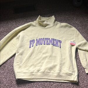 Free People Yellow Turtleneck Sweater